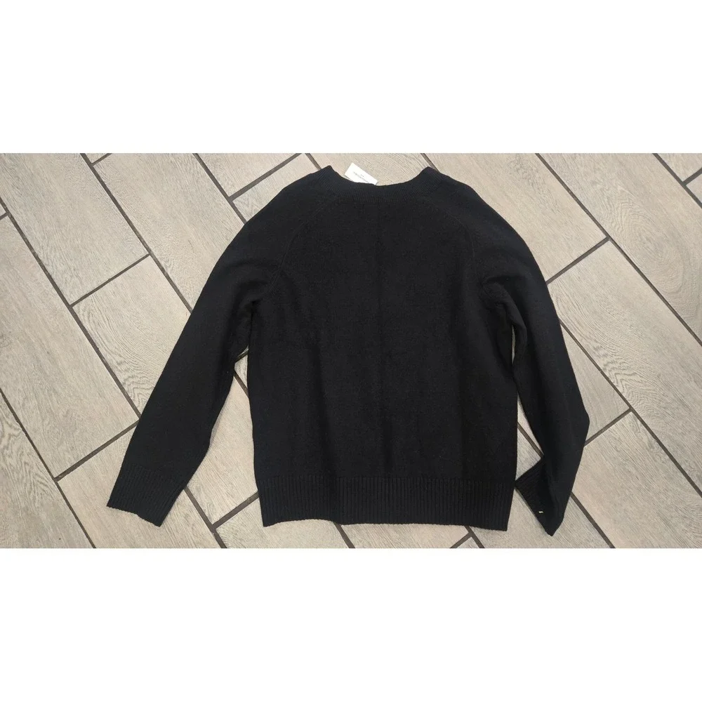 Banana Republic Mens V-Neck Sweater Black Long Sleeve Knit 480264-03-1 M